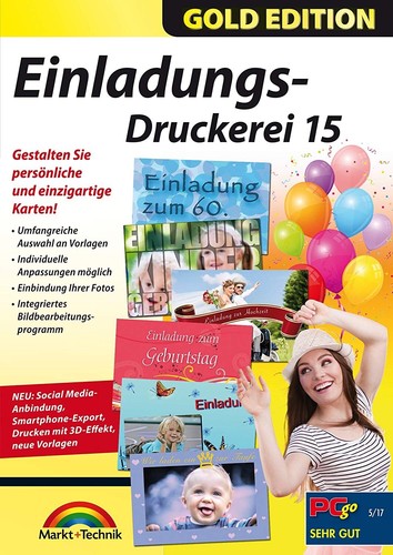Einladungsdruckerei gold - 15,